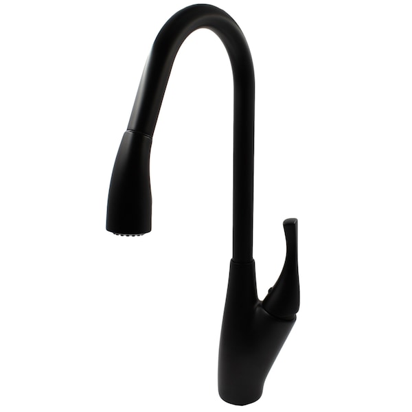 Novatto Dual Action Single Lever Pull-down Kitchen Faucet in Matte Black NKF-H21MB - main